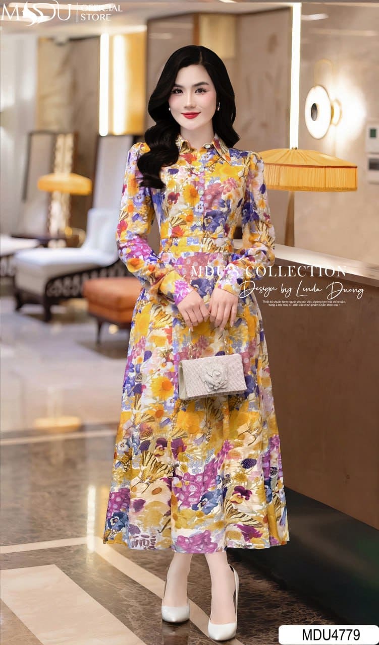 Những Mẫu Váy Dài Đẹp Nhất Cho Phong Cách Đi Biển - Váy Dài Tay Vintage