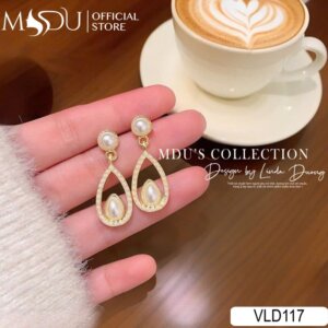 VLD117 – Hoa Tai Ngọc Trai Giọt Nước Thanh Lịch