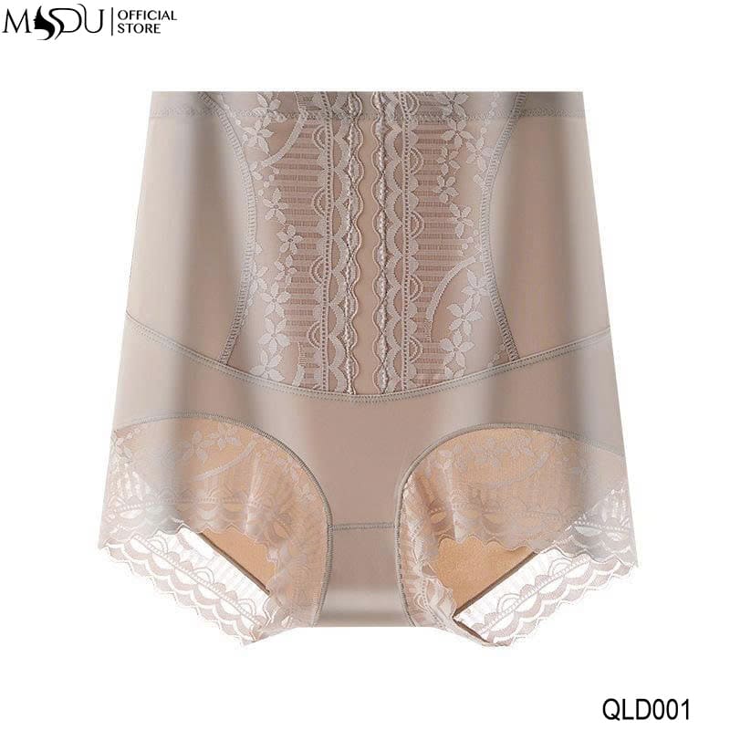 QLD001 – Quần Gen Định Hình Hoa Ren Lưng Cao
