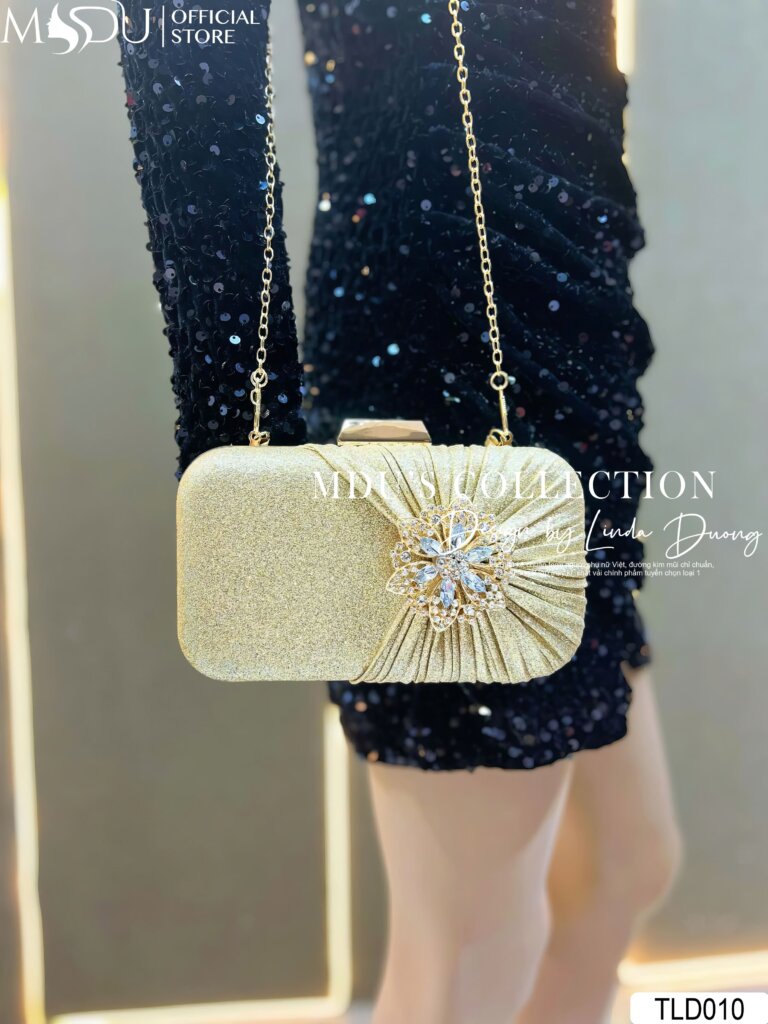 TLD010 Túi Xách Thiết Kế Đính Đá Lấp Lánh