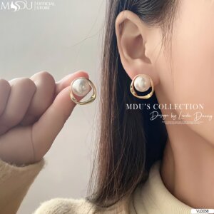 VLD058 – Hoa Tai Ngọc Trai Tối Giản, Đậm Dấu Ấn Cá Tính