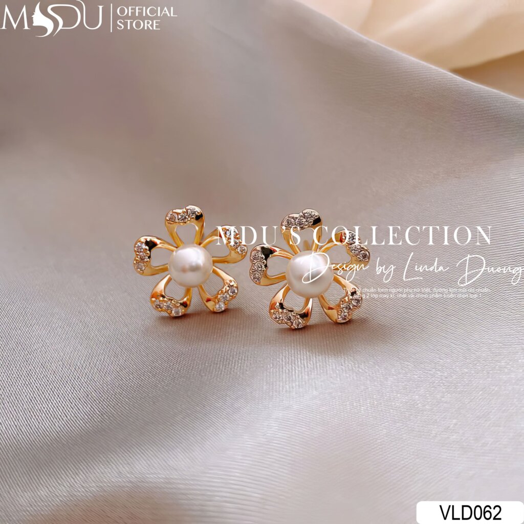 VLD062 – Hoa Tai Hoa Ngọc Cho Quý Cô Ưa Nét Đẹp Nữ Tính Và Tinh Tế