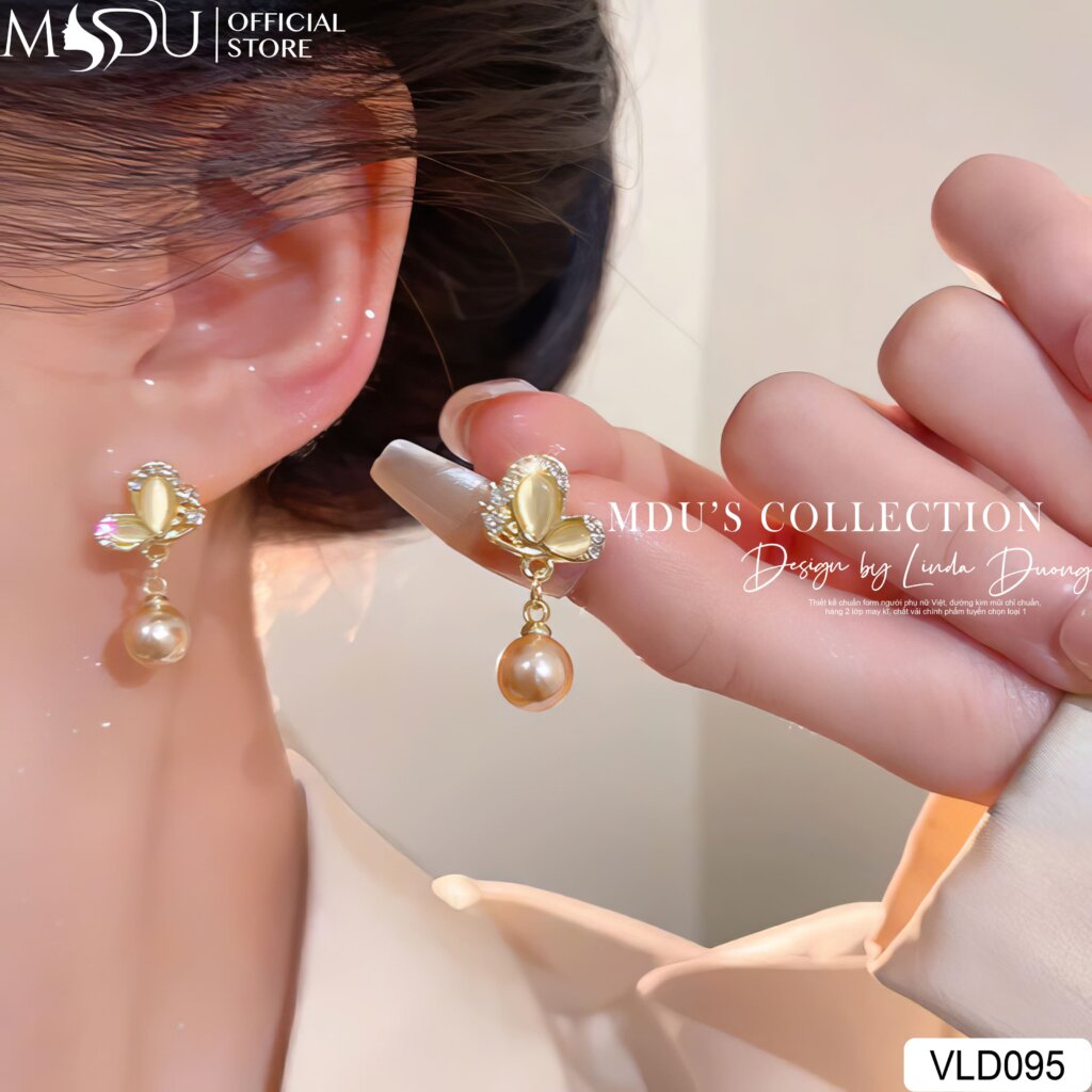 VLD095 Hoa Tai Cánh Bướm Cho Nàng Ngọt Ngào Và Đầy Cuốn Hút