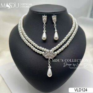 VLD124 – Bộ Trang Sức Ngọc Trai Và Pha Lê Sang Trọng