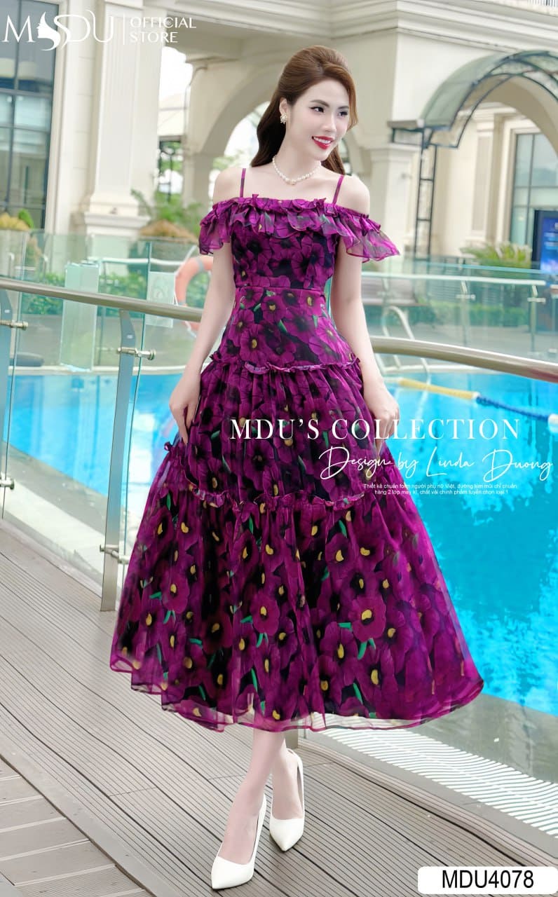 Gợi Ý 7 Mẫu Váy Hohemian Đi Biển Đẹp Mê Hồn - Váy Trễ Vai Họa Tiết Du Mục