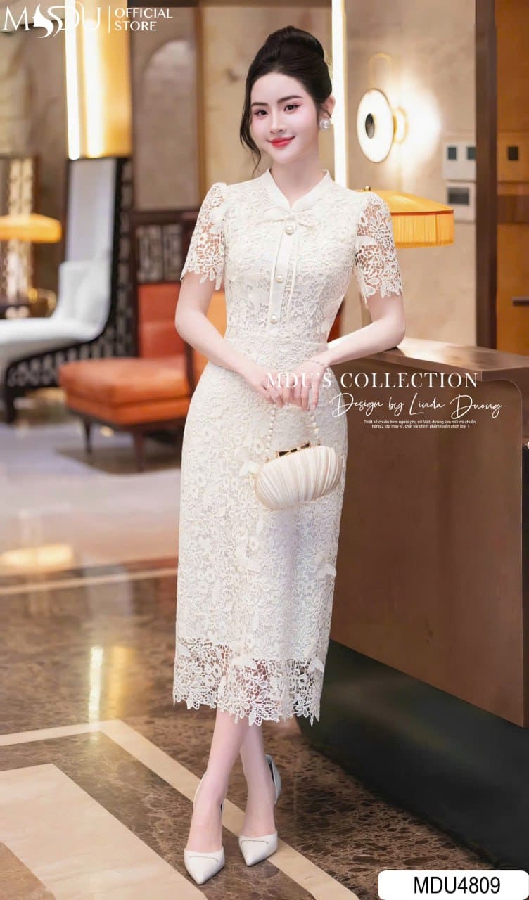 Gợi Ý 7 Mẫu Váy Hohemian Đi Biển Đẹp Mê Hồn - Váy Ren Trắng Thanh Thoát