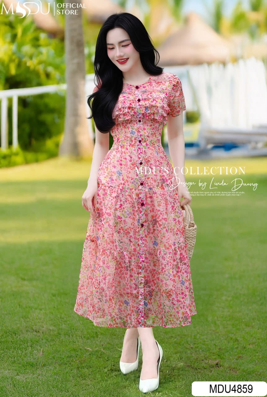 Váy đi biển kín đáo kết hợp đi chùa 