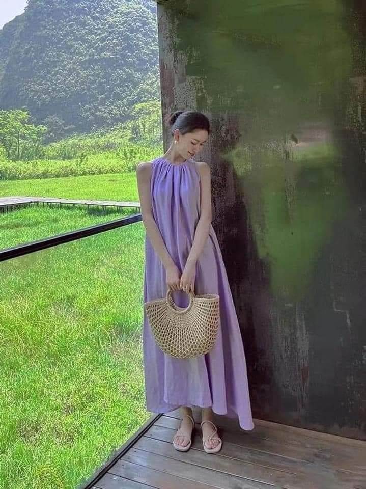 Top mẫu váy đi biển cho người mập cực xinh - Váy suông