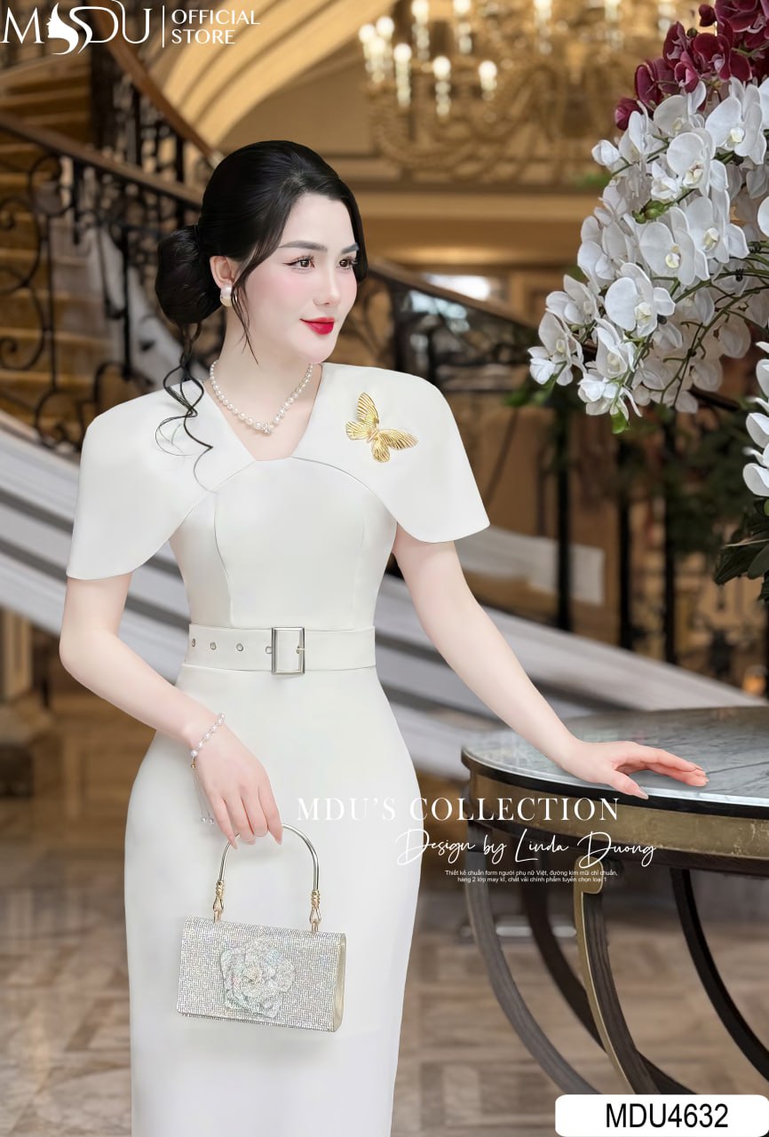 Váy Dạ Hội Màu Trắng Ôm Sát Body