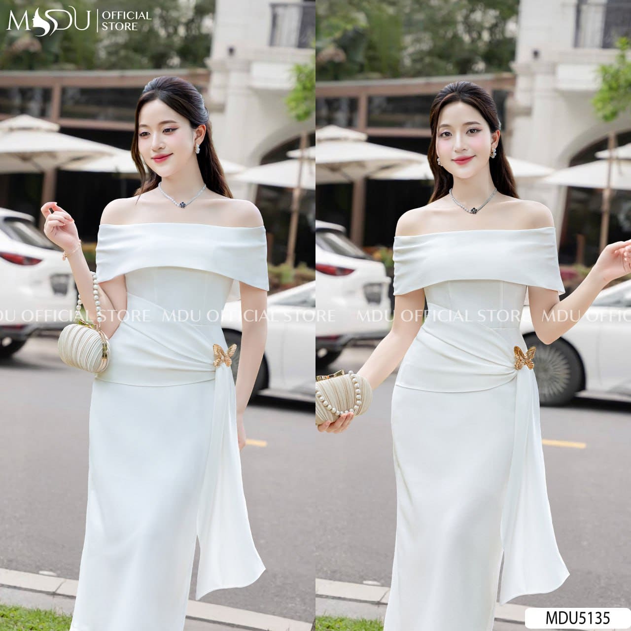 Chọn Phụ Kiện Phù Hợp Với Váy Dạ Hội Màu Trắng