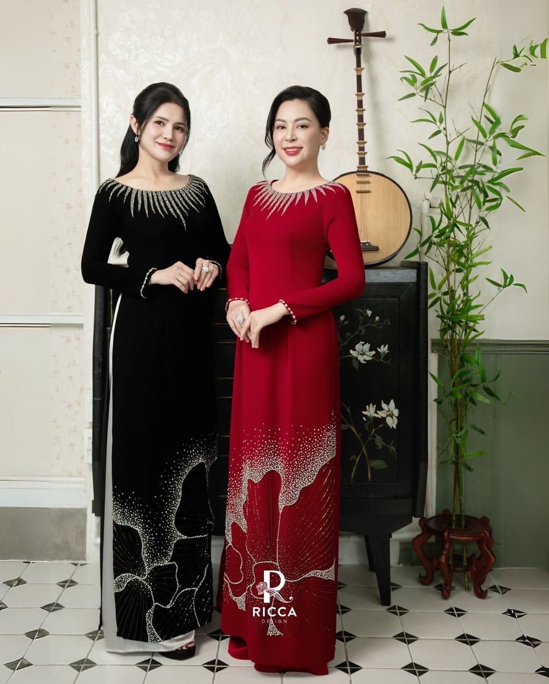 Áo Dài Dự Tiệc Cho Mẹ Cô Dâu Với Chất Liệu Cao Cấp