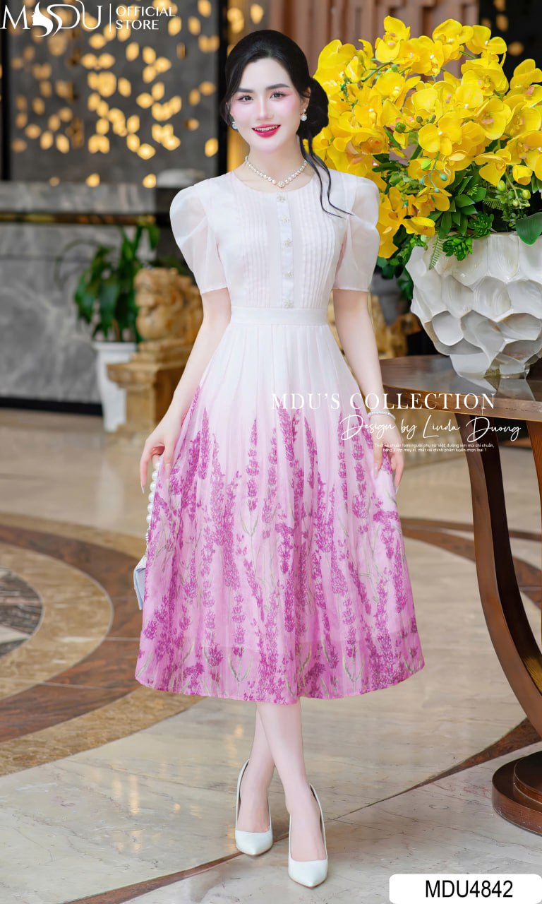 Váy Dạ Hội Xòe Thanh Lịch Cho Bà Sui