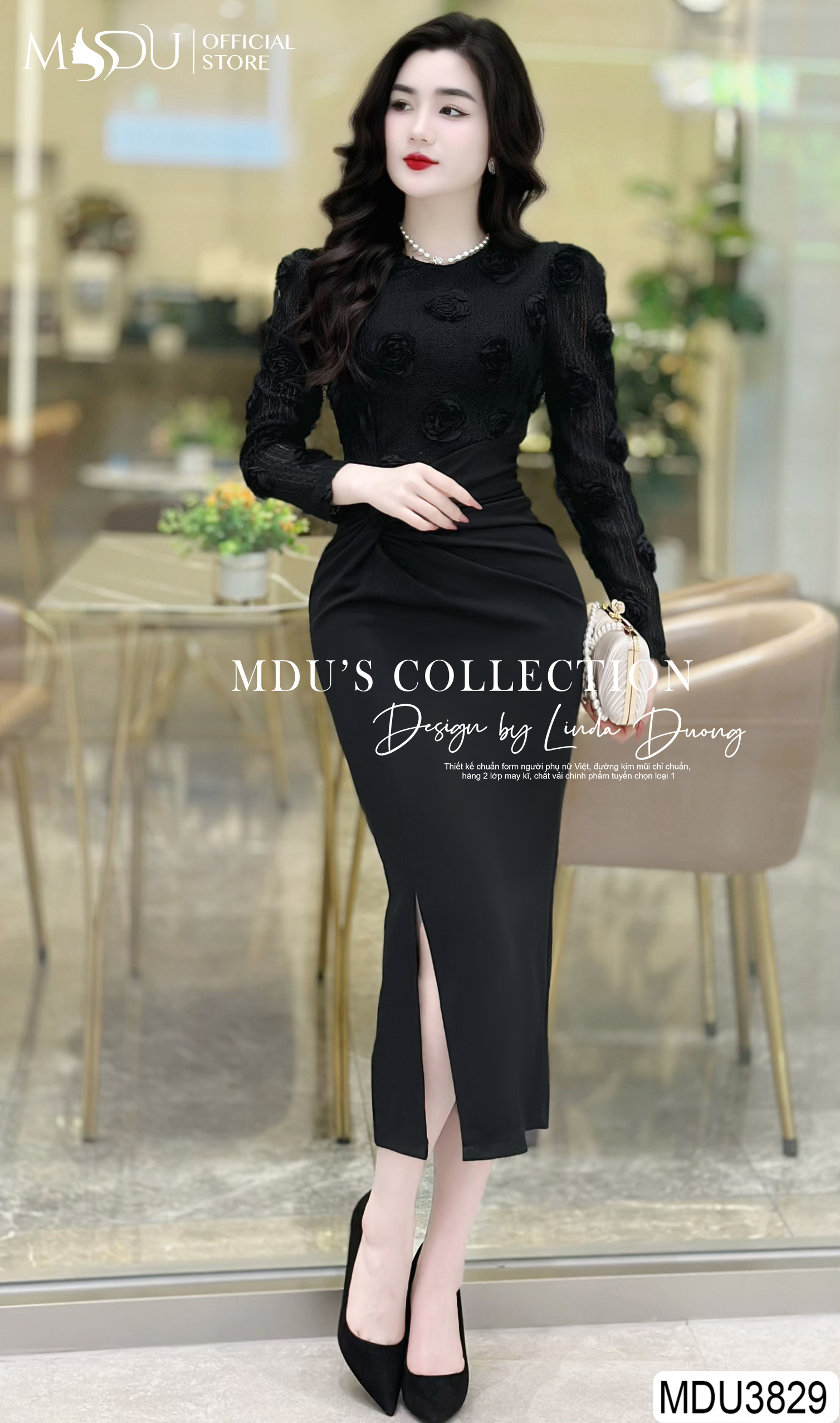 Váy Dạ Hội Tay Dài Dáng Ôm Sát