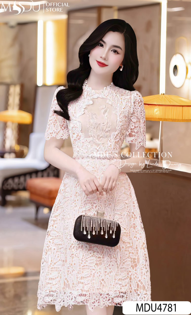 Váy Dạ Hội Dáng Ngắn Với Chất Liệu Ren