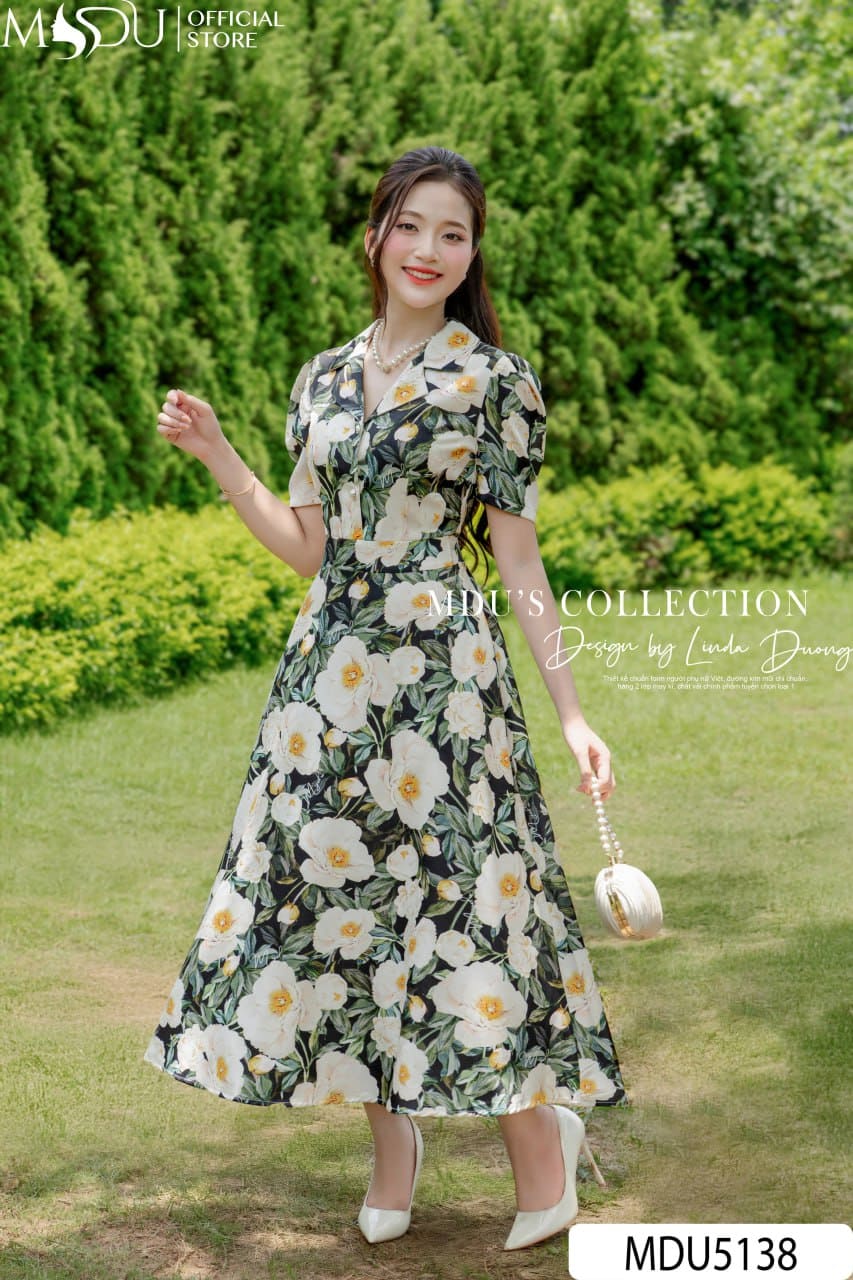 Váy Lụa Mềm Mịn Dáng Dài Xòe Nữ Tính