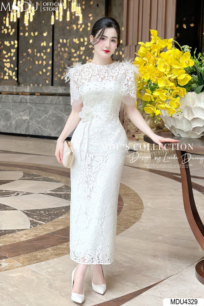 Đầm Tiểu Thư Dáng Dài Thắt Nơ - Điểm Nhấn Nữ Tính Và Duyên Dáng